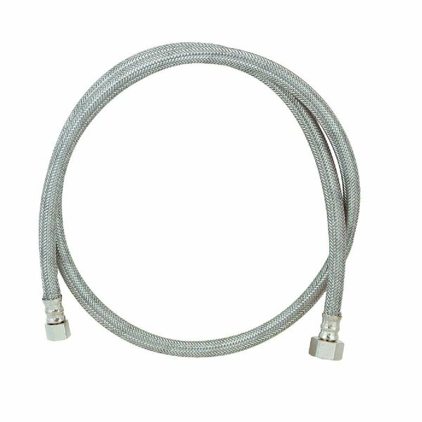 All-Source 3/8 In. C X 1/2 In. F X 48 In. L Stainless Steel Faucet Connector 496-008